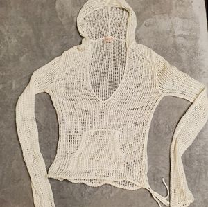 🍀A&F Fishnet cover-up top